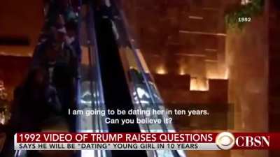 Trump telling a 10 year old girl he will be “dating her in 10 years”