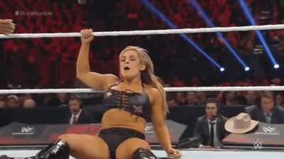 Natalya Helpless and Exhausted. (Royal Rumble 2015)