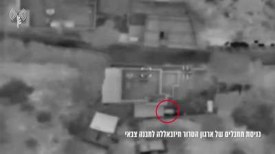 footage of IDF targeting Hezbollah drone squads, cars/motorcycles