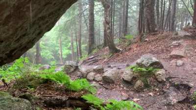 Sudden downpour in the White Mountains