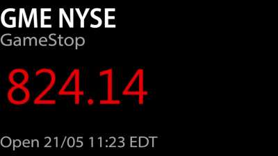 New updated $gme ticker! 🚀 -Training on the weekend! -Up&rsquo;s ⬆️ and Down&rsquo;s ⬇️ -Learning how to control of your emotions 🙌🏻💎. (this is just a simulation) ⚠️