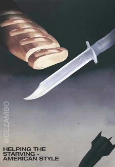 I've animated this soviet poster | "helping the starving - american style"