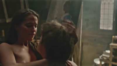Alicia Vikander being satisfied in Tulip Fever