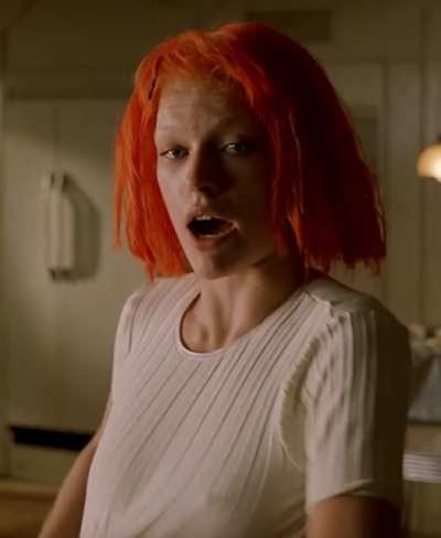 A clip of Milla Jovovich from the 1997 movie "The Fifth Element"