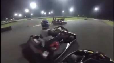 Chatting in the middle of race track.