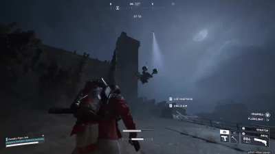 Tried riding on a Rocketeer