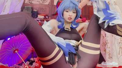Ganyu having some horny fun - Genshin Impact cosplay by Hidori Rose
