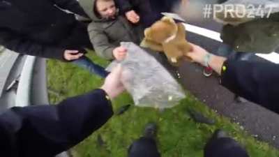 Teddy bears are standard equipment in Dutch police cars