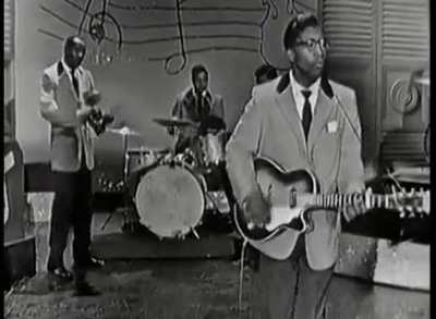 On 11/20/55 Bo Diddley became the 1st Rock'n'Roll artist banned from the Ed Sullivan show for life. Once in studio, Ed told Bo no one wanted to hear his music &amp;amp; to play a different song. Disappointed and insulted, Bo agreed, but then played his self-t