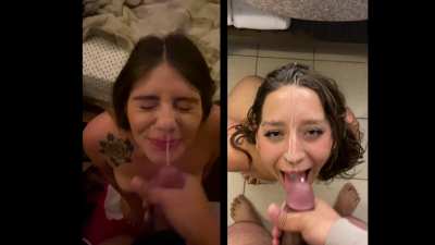 2 different girls, same facial!