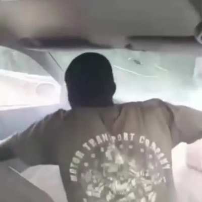 Human trying to be crash test dummy