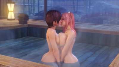 Honoka &amp;amp; Nagisa in the onsen