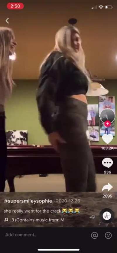 Slapping her giant ass
