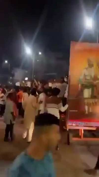Amberpet, Hyderabad, Telangana: Where a peaceful Shivaji Jayanti procession was going on and Islamists started raising slogans &amp;amp; creating unrest - Peaceful Community doing peaceful✌️things!