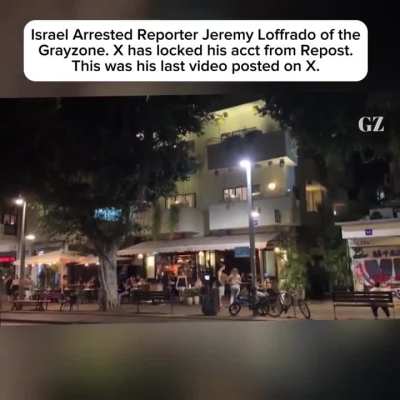 IOF kidnapped journalist Jeremy Loffredo. His last video posted on X reports the damage Iran did to Israel&rsquo;s strategic locations. Damages the mainstream media did not report. Now Elon Muck's X has locked his account from reposting.