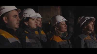 "Shchedryk", also known as "Carol of the Bells", performed at a power plant destroyed by missiles