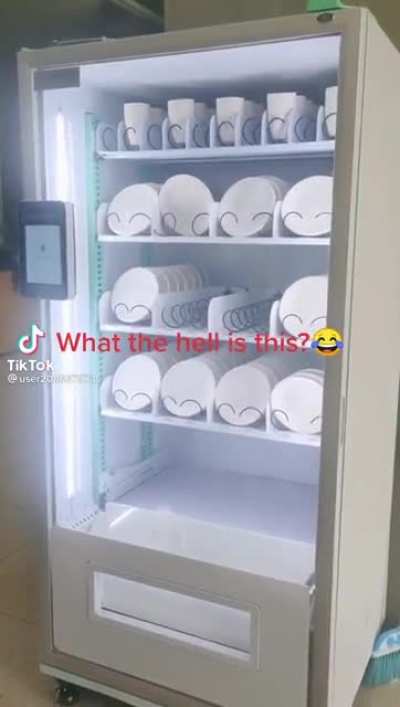 Thanks I hate crockery vending machines