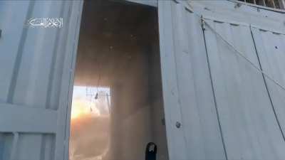 the targeting of a "Merkava" tank and a "D9" military bulldozer with "Tandem" and "Al-Yassin 105" shells, destroying enemy soldiers and vehicles in the vicinity of Salah al-Din Gate, south of the city of Rafah