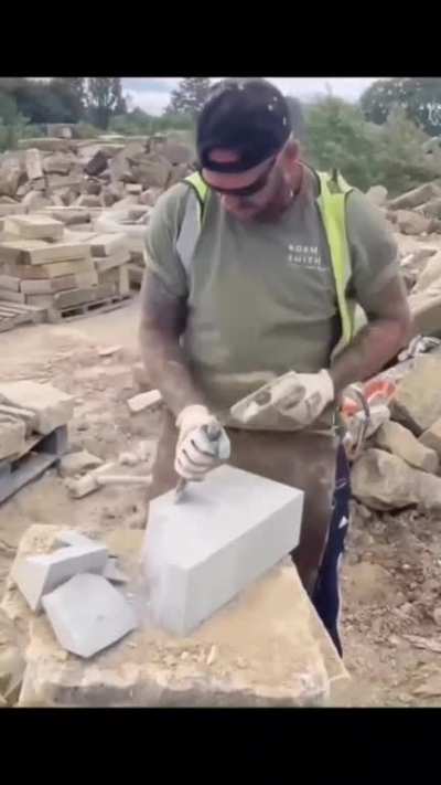 Chipping stone like a boss!