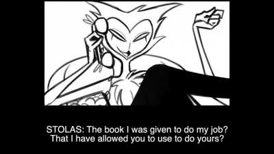Official alternate storyboard for Episode 1 that wasn't used. The feedback was: "I love how violent yours was"