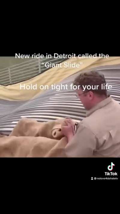 How to ride a big slide