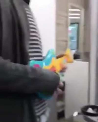 Barbers singing to calm the child down