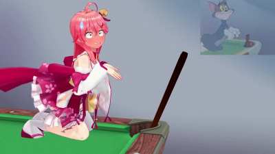 Miko Shoves A Pool Cues Up Her Ass