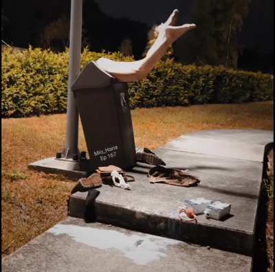 Strange dumpster