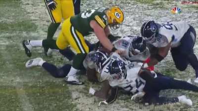 [Highlight] "You talk about roadkill somebody better call the DNR, cause there's tons of it all over Lambeau Field! And the driver, the driver is AJ Dillon" - Wayne Larrivee