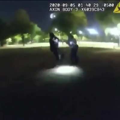 Man carrying knife charges at police