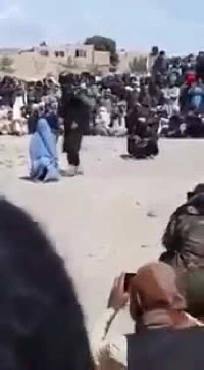 Woman being whipped for removing hijab in public (September 2022)