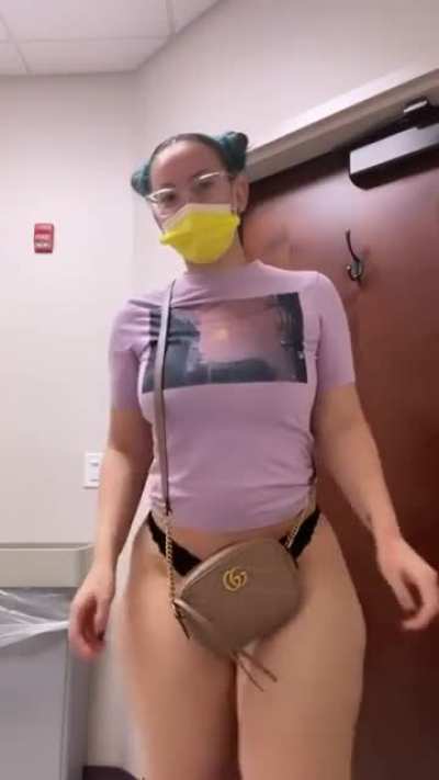 "Come with me to the bathroom real quick"