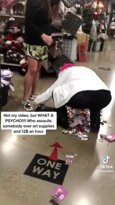 Person gets caught shoplifting and claims to have been assaulted