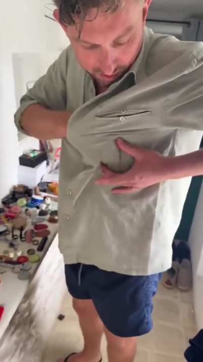 Just a dude demonstrating a newly learned skill