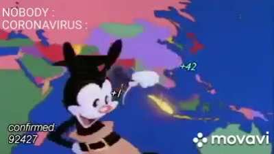 a&iacute; fazem uma musica com todos os pa&iacute;ses infectados
