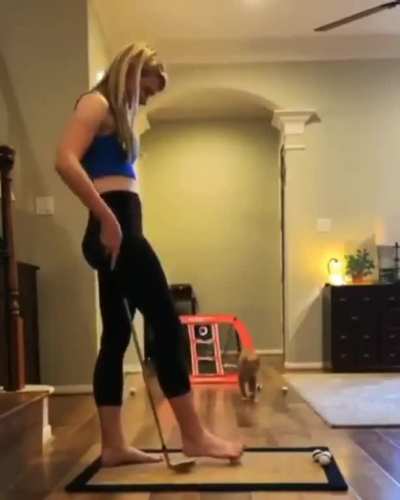 To practice chipping