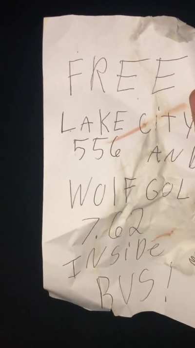 Had animals getting killed did property patrol found this note on tree who&rsquo;s coming with?