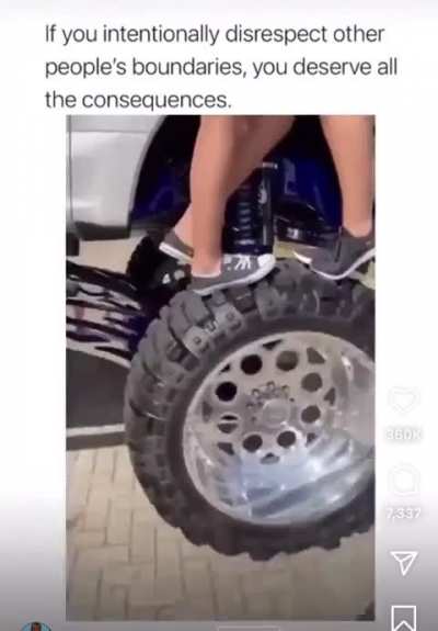 When you think you can just get on someone else&rsquo;s truck tires