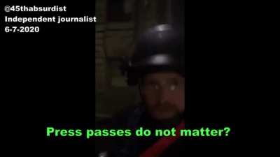 Portland Police Bureau announces they will not respect the first amendment rights of journalists