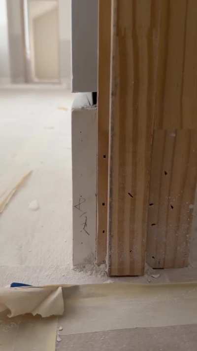 Baseboards flush with the wall&hellip;