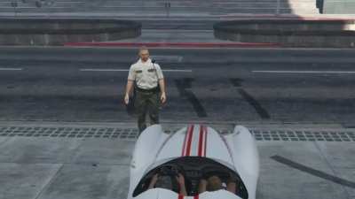 Cop checks out my friend