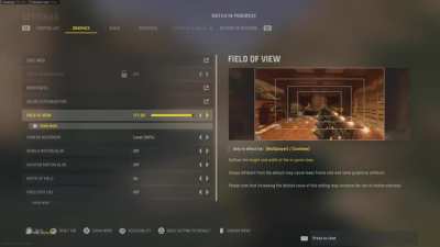 Weird FOV Bug that doesn't allow the FOV slider to work on PS5