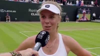 Magdalena Frech when asked at the post-match interview what was she thinking when Cirstea started coming back in the final set: "Oh fuck."