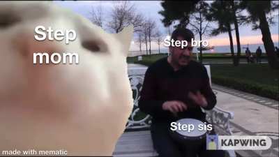 And step dad vibing in the corner