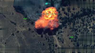 Turkish drone strike against PKK members who started a fire near Northern Iraq [2018]