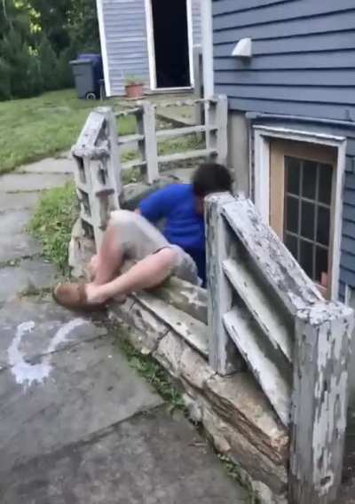 Let's just film this guy sitting down... Why? Just why?!