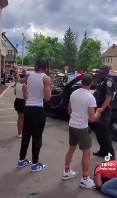 Aftermath of Buffalo, NY mass shooting shows how police are arresting the suspect.