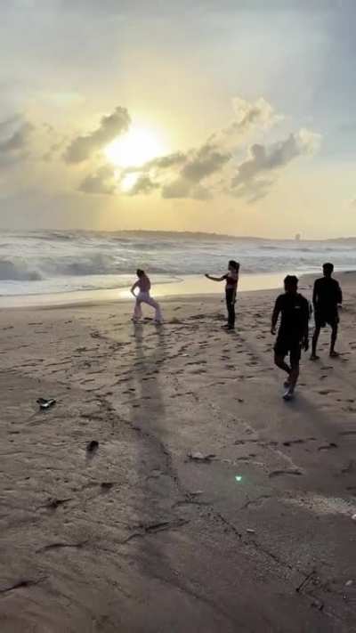 Reelers at beach