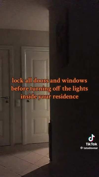 He is inside...