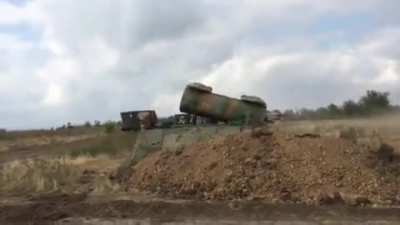 Ukrainian military launches a heavy Soviet Tu-143 